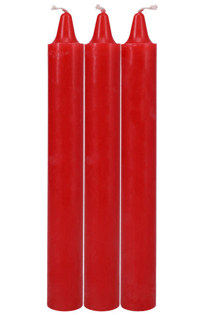 Doc Johnson Japanese Drip Candles - 3 Pack - Red - Non-Toxic Wax