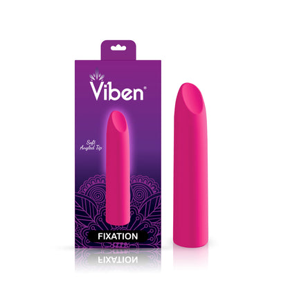 Viben Fixation Lipstick Bullet - Hot Pink - Waterproof Rechargeable Vibrator