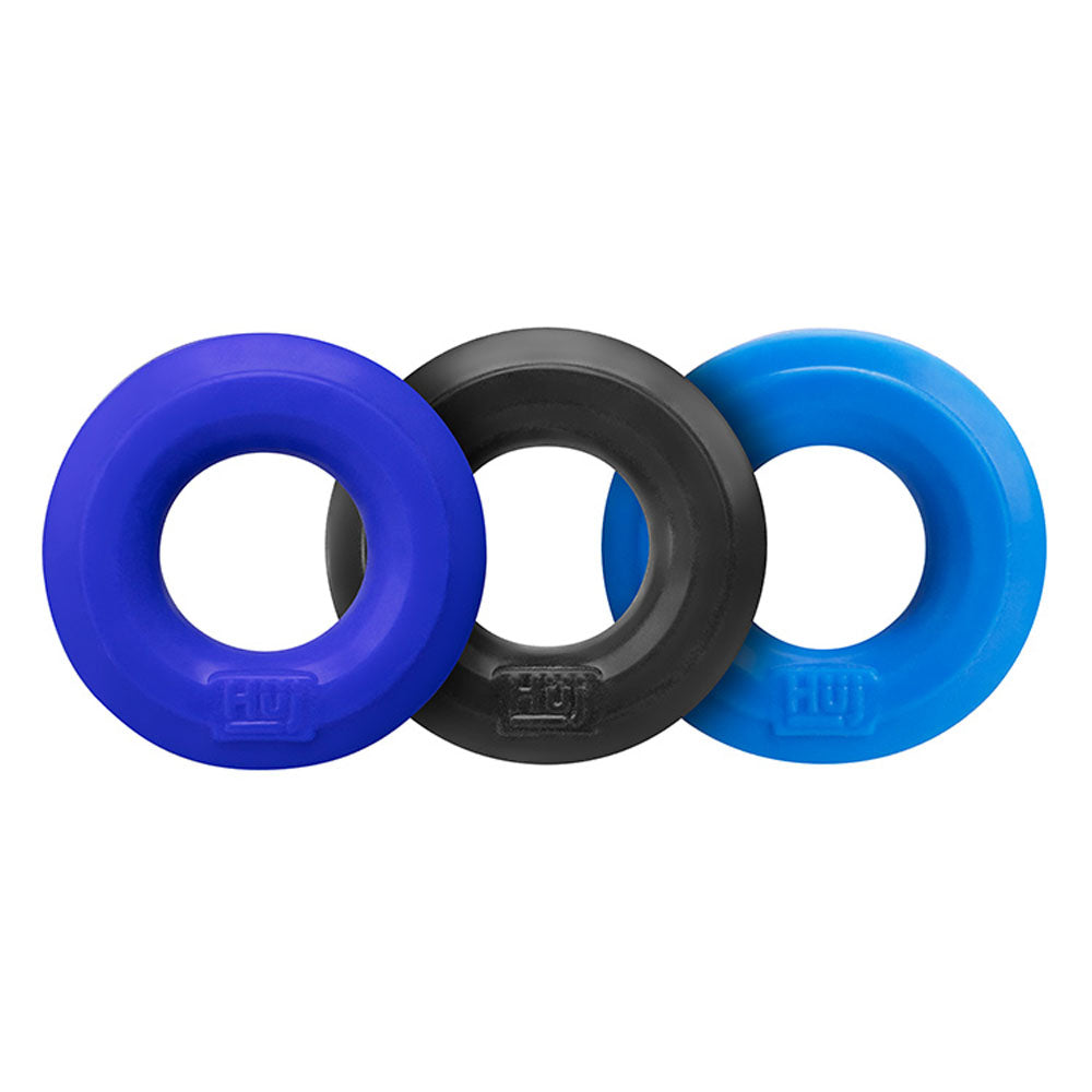 Hunkyjunk HUJ3 C-Ring 3 Pack – Blue / Multi