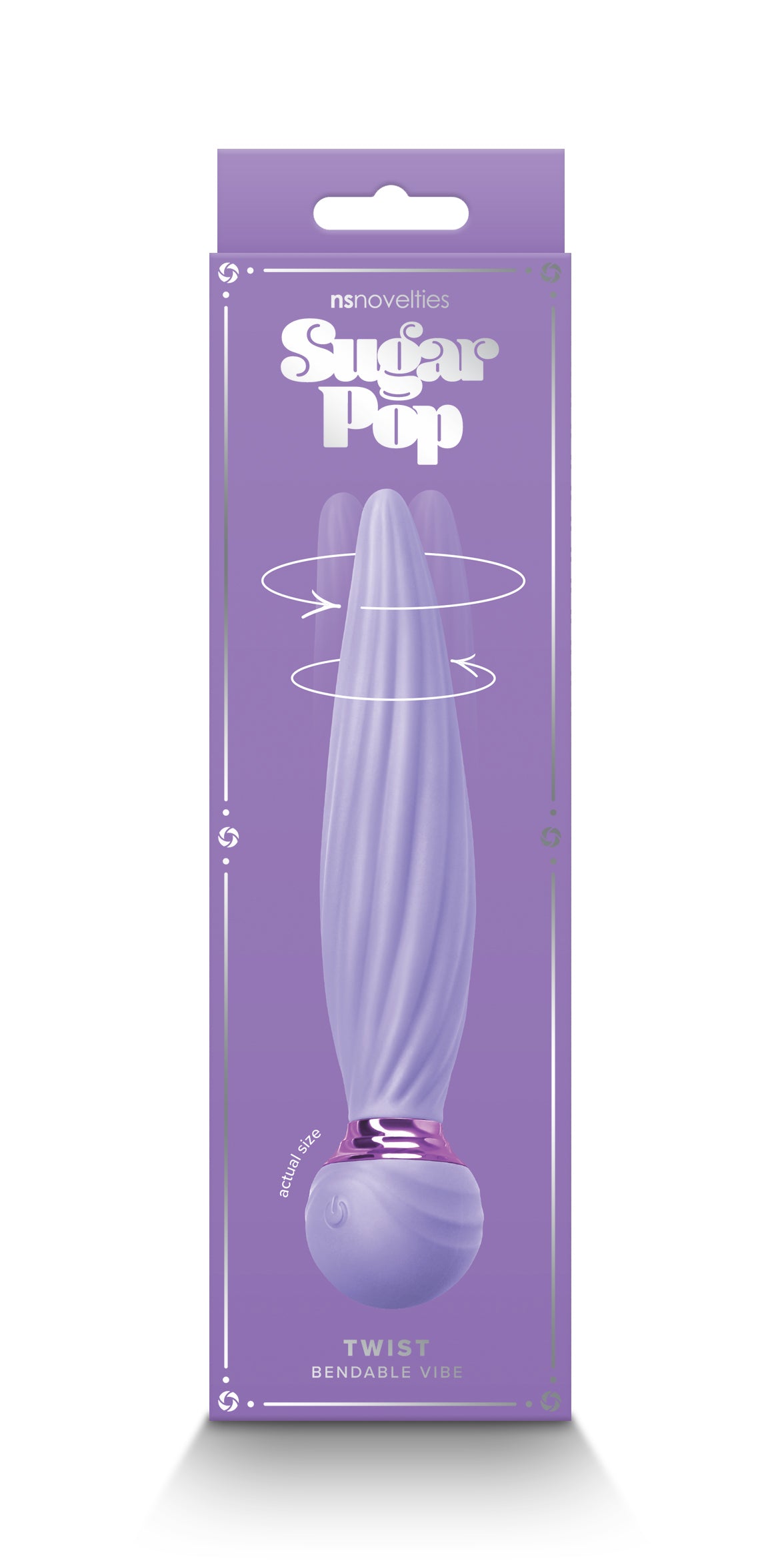 Sugar Pop Twist Vibrator with Gyrating Shaft and 7 Vibration Modes – Purple