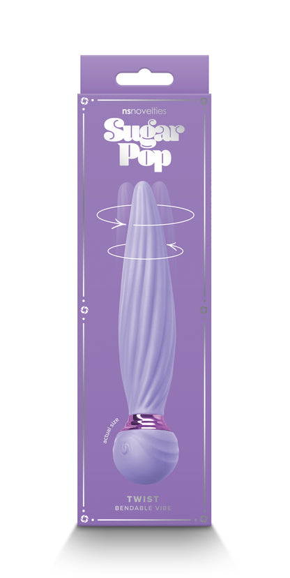 Sugar Pop Twist Vibrator with Gyrating Shaft and 7 Vibration Modes – Purple