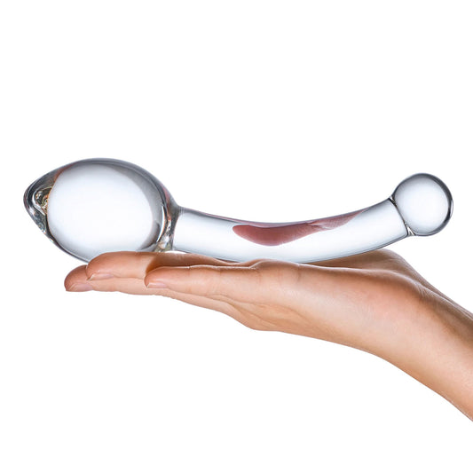 Electric Novelties Pure Indulgence Anal Slider – Clear – Curved Glass Anal Toy