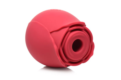 XR Brands Bloomgasm Rose Clit Stimulator - Red - Waterproof with 3 Intensity Levels and 7 Patterns