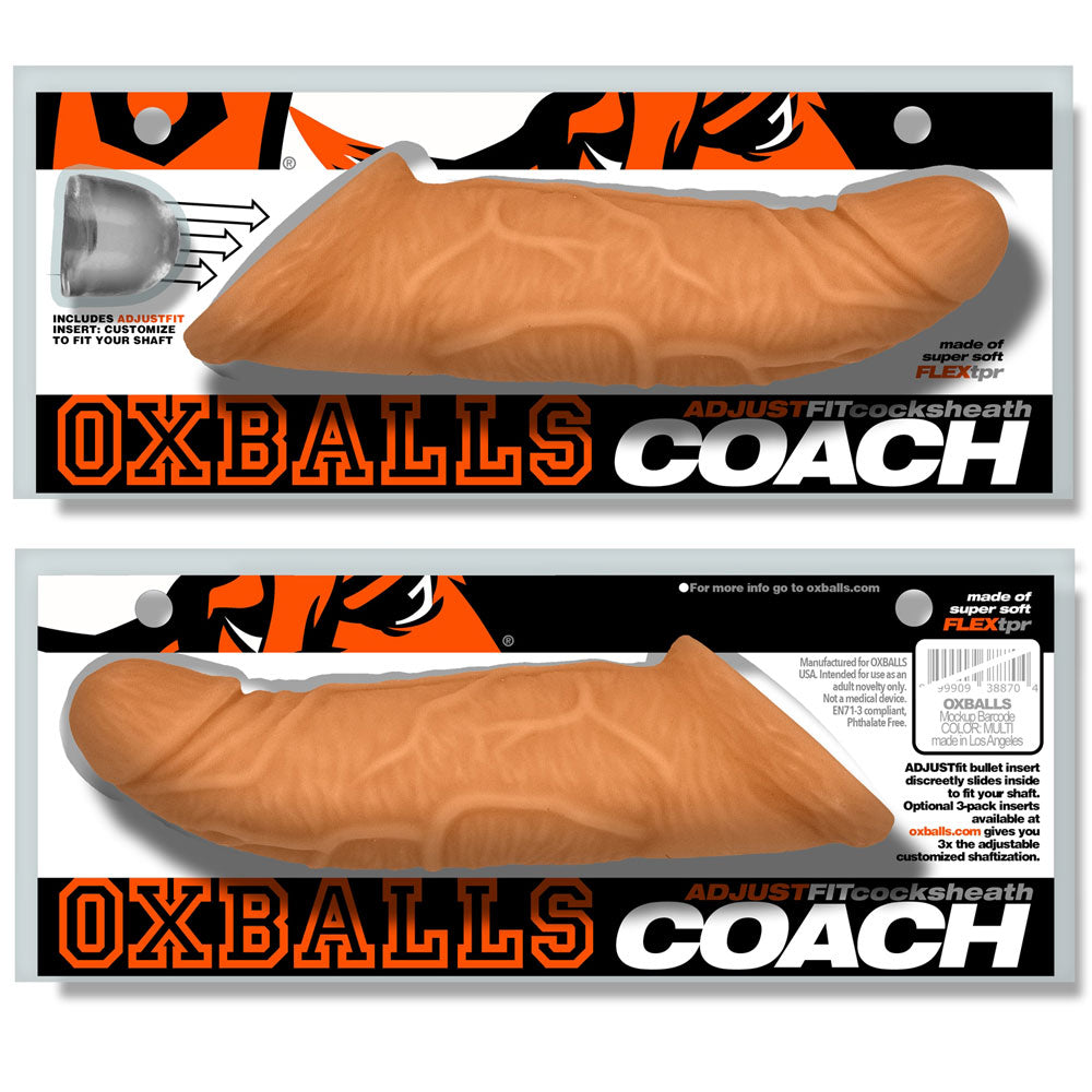Oxballs Coach Cocksheath Skinz - Peach Male Sheath with ADJUSTfit