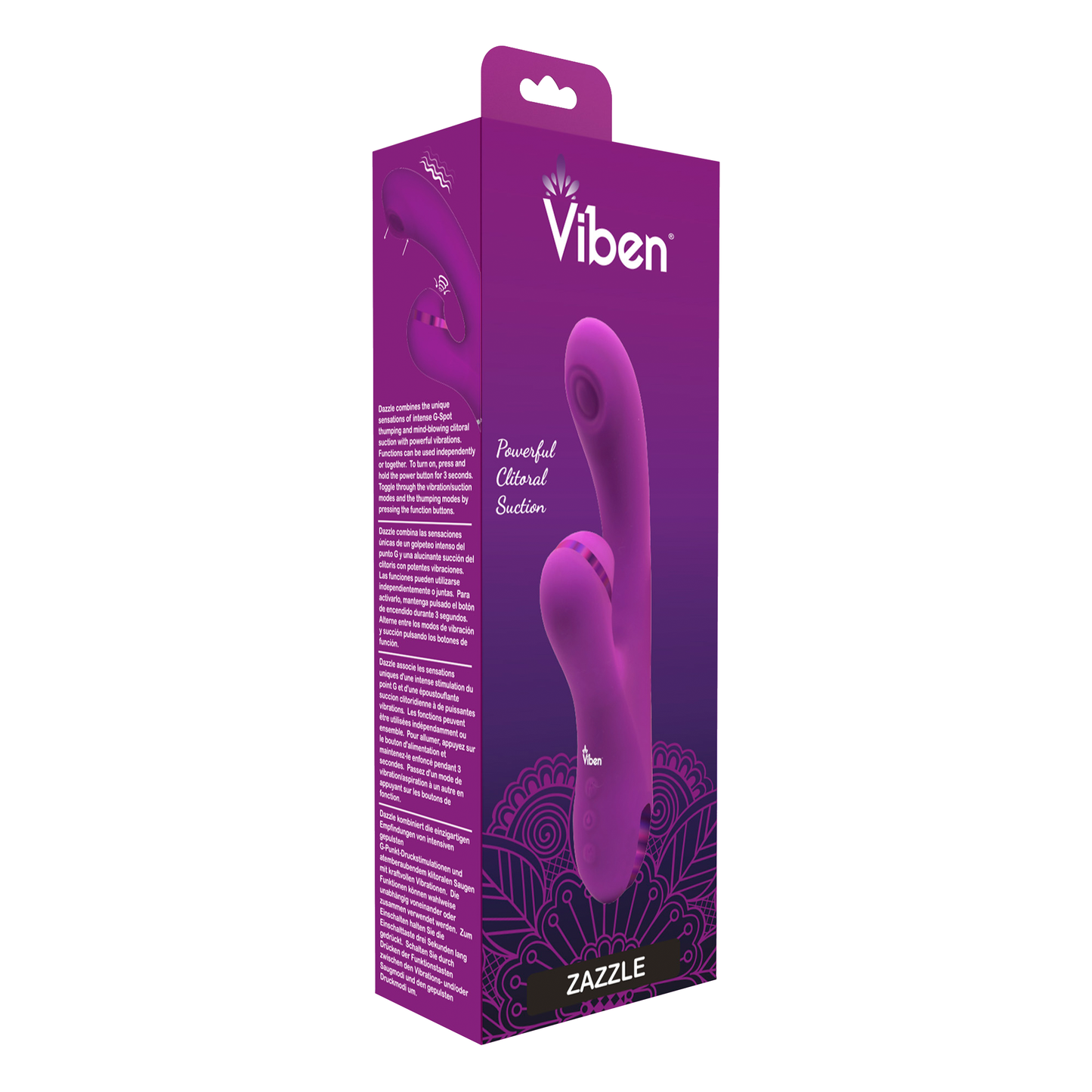 Zazzle Clitoral Suction/Thumping Rabbit - G-Spot Vibrator - Berry