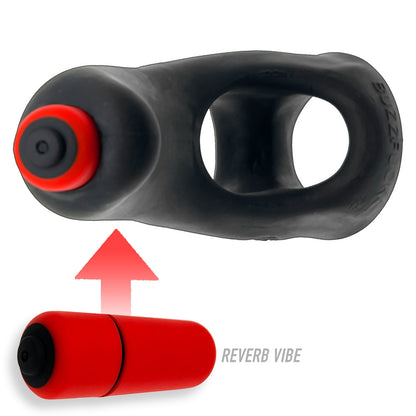 Buzzfuck Taint Vibe-Sling - Black - Vibrating Cock and Ball Sling