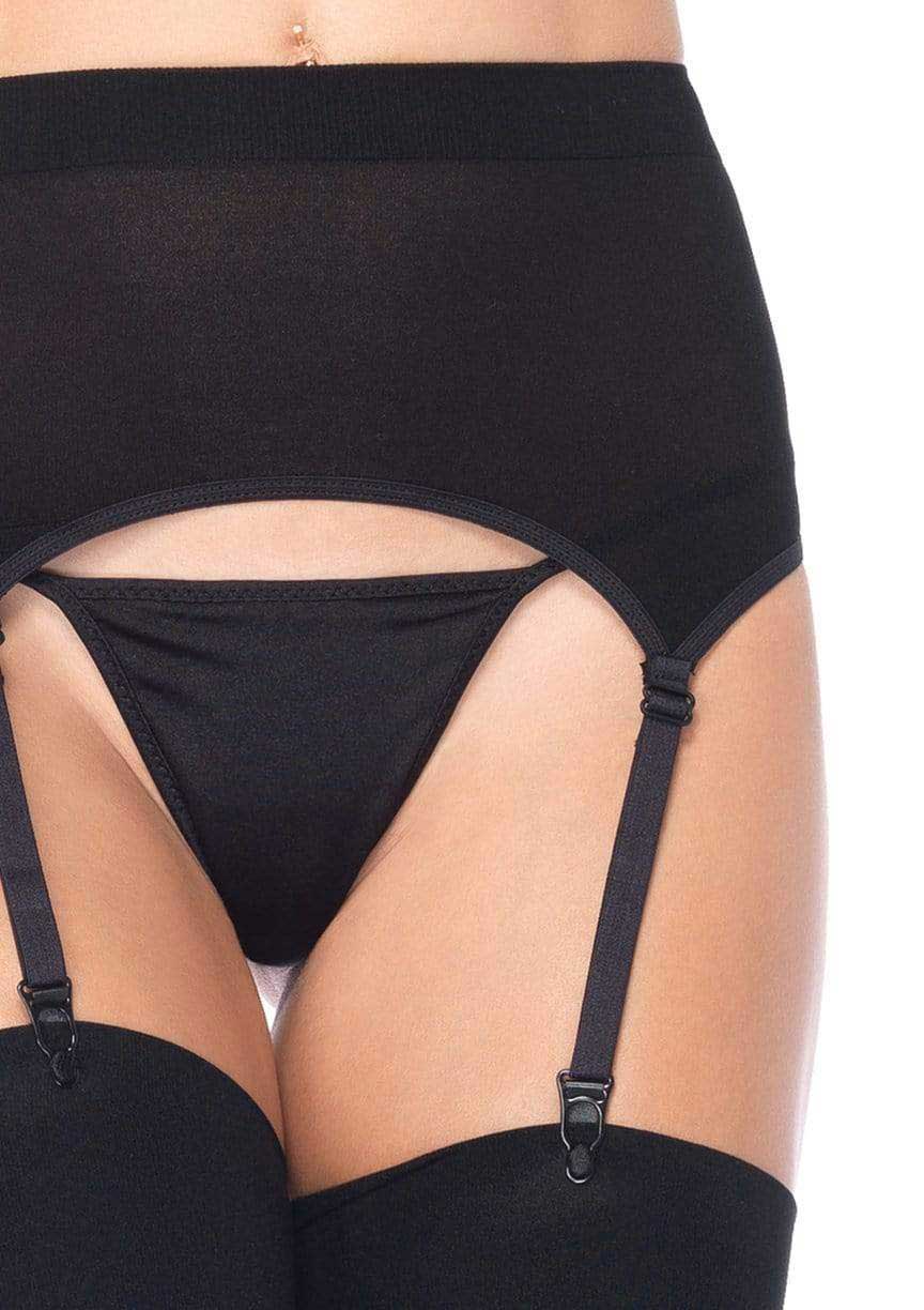 Leg Avenue Zara Garter Belt and Stocking Set – Black – One Size