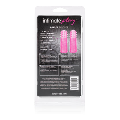 CalExotics Intimate Play Finger Tinglers – Pink – Flexible Ribbed Teasers