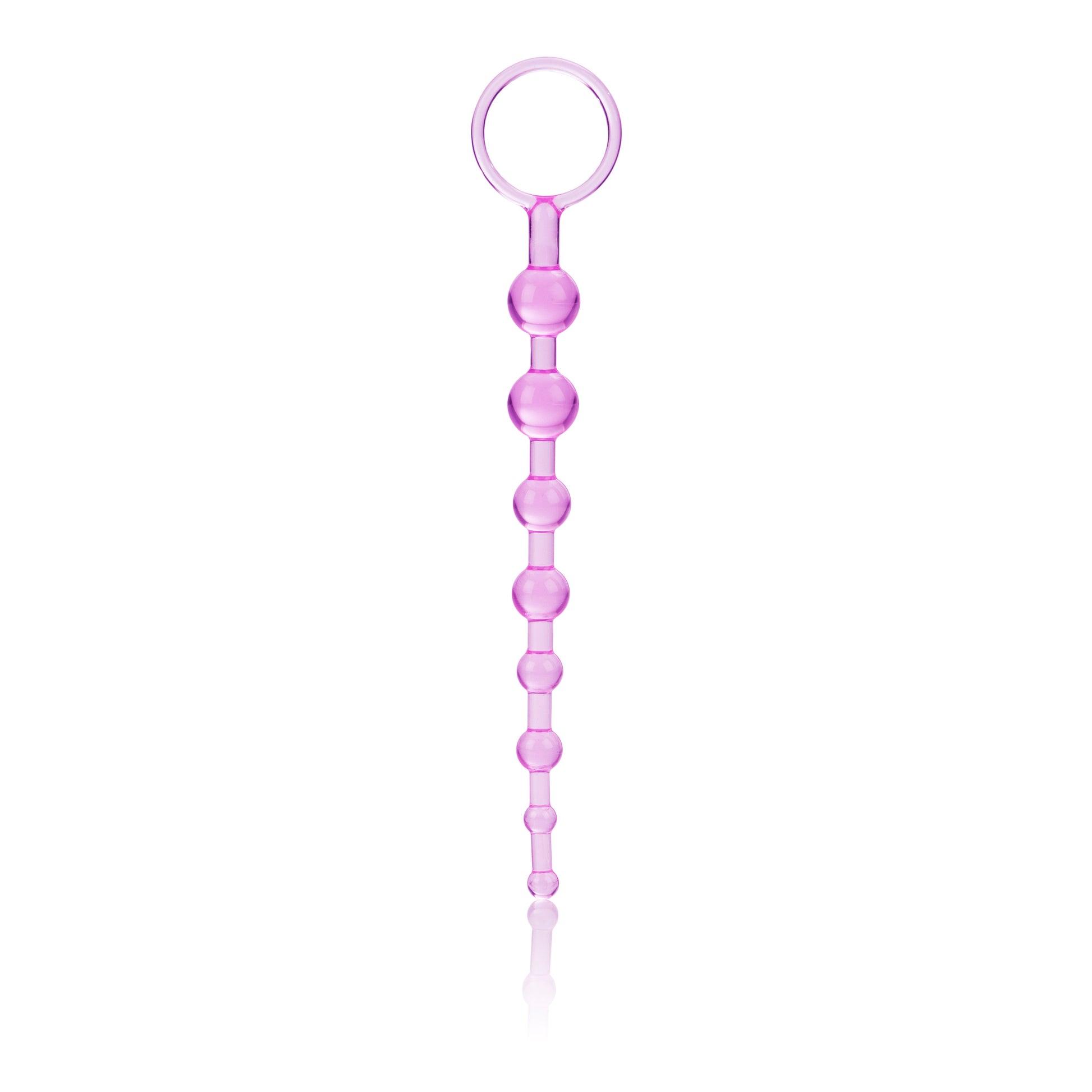 CalExotics First Time Love Beads - Pink - Flexible Slim Graduated Pleasure Beads