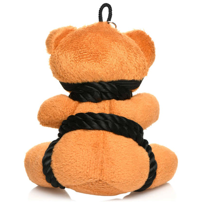 XR Brands Rope Teddy Bear Keychain - Burnt Orange - Kinky Novelty Accessory