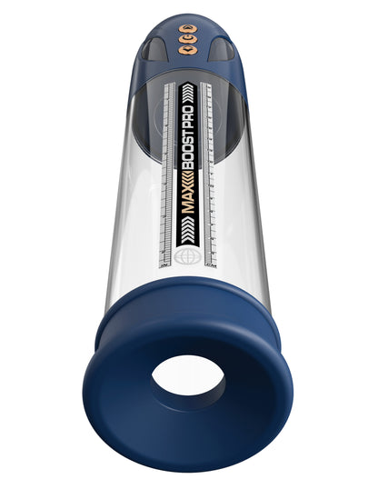 Pipedream Max Boost Pro Flow Penis Pump - Waterproof, Multi-Function, Blue