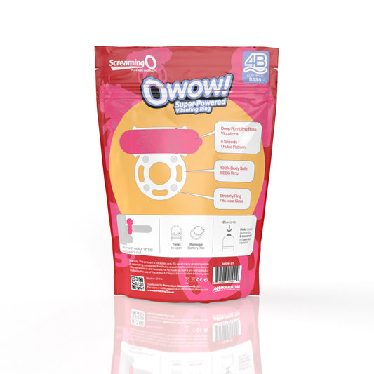 Screaming O 4B Owow Super Powered Vibrating Ring – Strawberry