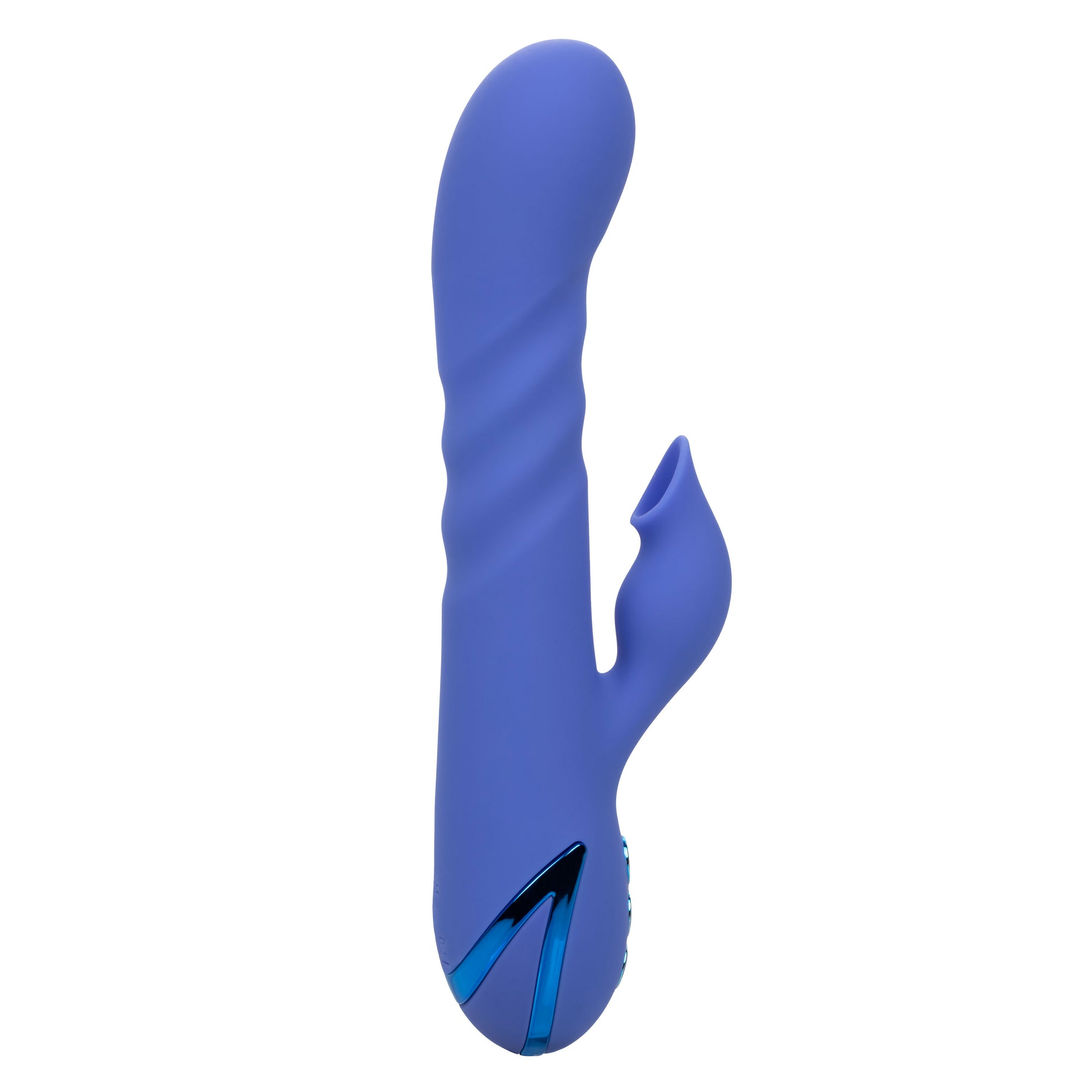 CalExotics L.A. Love Massager with Suction and Thrusting Action – Blue