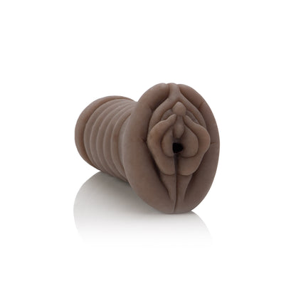 CalExotics My Cocoa Stroker Masturbator - Ribbed Pleasure Chamber - Brown