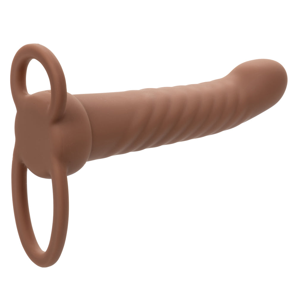CalExotics Performance Maxx Rechargeable Ribbed Dual Penetrator – Brown