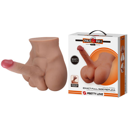 Crazy Bull Rhyne Masturbator - Bendable Waterproof Realistic Tan