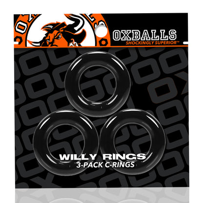 Oxballs Willy Rings 3-Pack Cockrings – Black