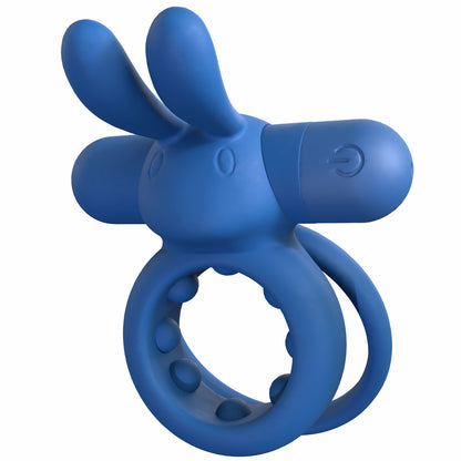 Screaming O Ohare Rechargeable Bullet with Rabbit Ears – Blue