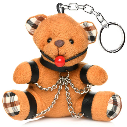 Gagged Teddy Bear Keychain – Fun Gag Gift – Burnt Orange