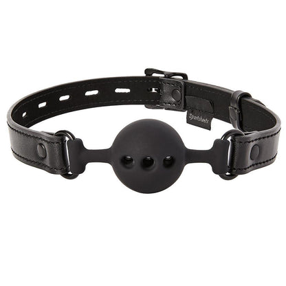Saffron Breathable Ball Gag – Black – Adjustable Fit