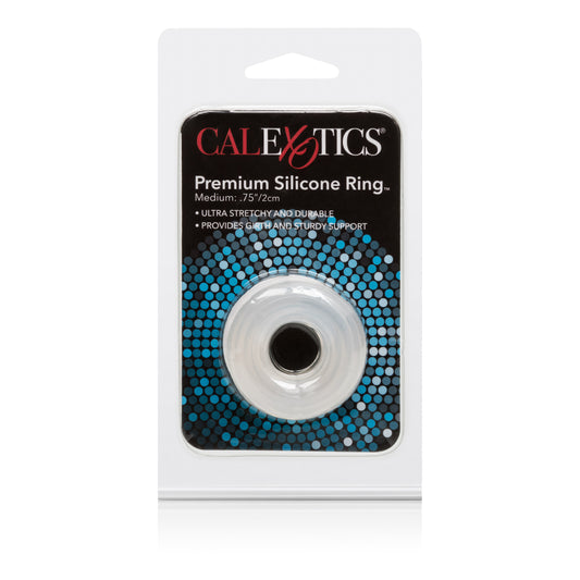 CalExotics Premium Silicone Ring - Medium - Clear - Body-Safe
