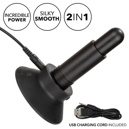 CalExotics Eclipse Interchangeable Probe Set with Vibrating Base – Black