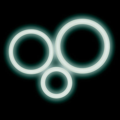 Blush Performance Vs4 Pure Premium Silicone Cockring Set - White - 3 Sizes