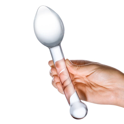 Electric Novelties Pure Indulgence Anal Slider – Clear – Curved Glass Anal Toy