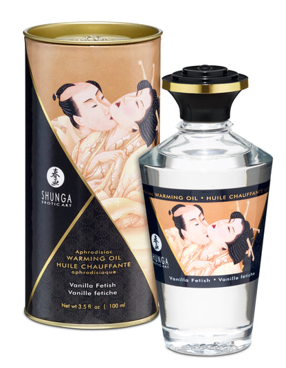 Shunga Aphrodisiac Warming Oil - Vanilla Flavor - 3.5 Fl. Oz.