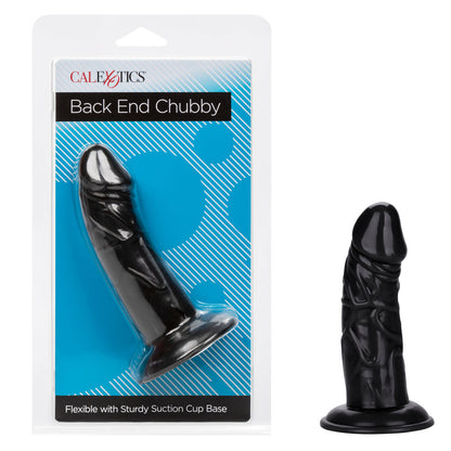 CalExotics Back End Chubby Realistic Dong with Suction Cup Base - Black
