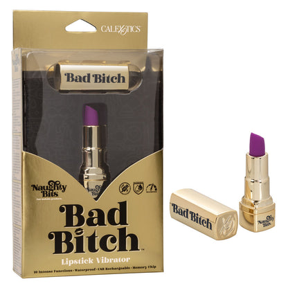 CalExotics Naughty Bits Bad Bitch Lipstick Vibrator – Purple – Multi-Function