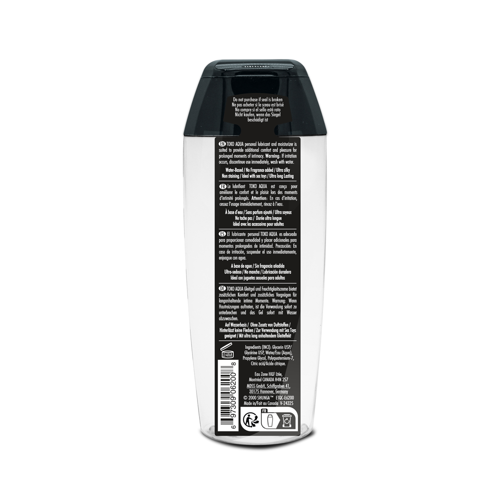 Toko Aqua Personal Lubricant - 5.5 Fl. Oz. - All-Purpose Sensual Lubricant