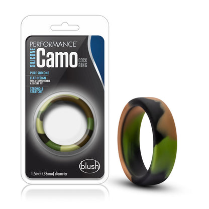 Blush Performance Silicone Camo Cock Ring – Green Camouflage