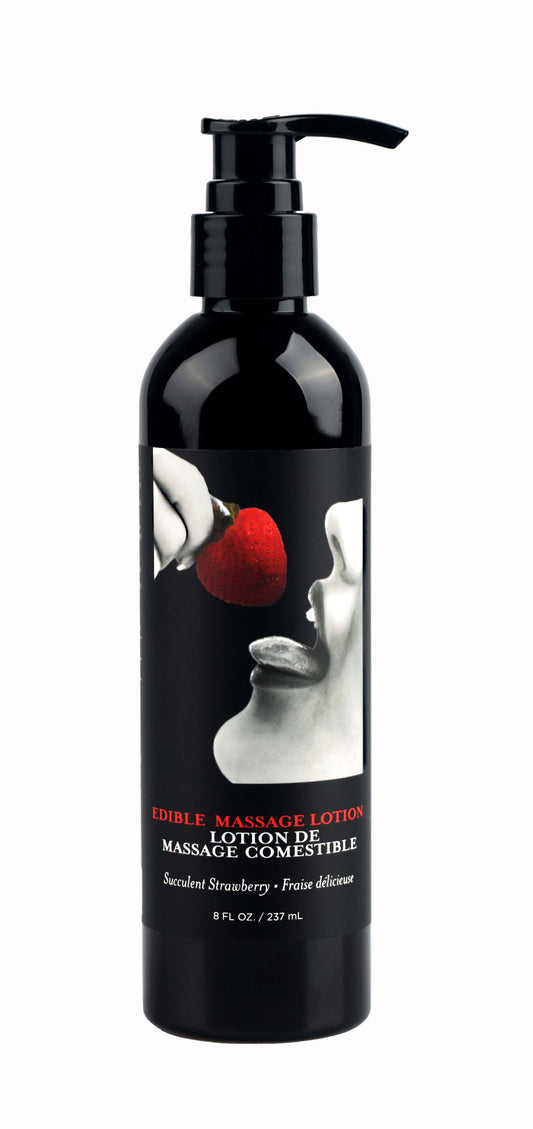 Edible Massage Lotion - Strawberry - 8 Fl. Oz.
