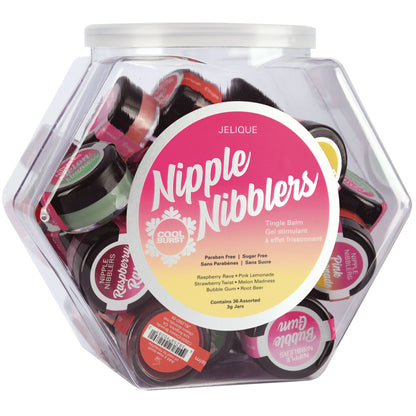 Jelique Nipple Nibblers Tingle Balm - Assorted Flavors - 36 Pc. Bowl