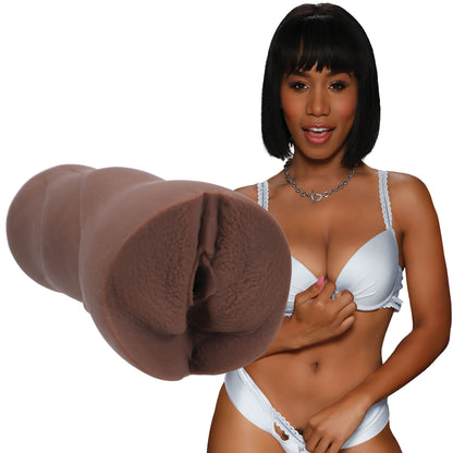 Doc Johnson Jenna Foxx Signature Stroker - Realistic ULTRASKYN Pocket Pussy - Brown