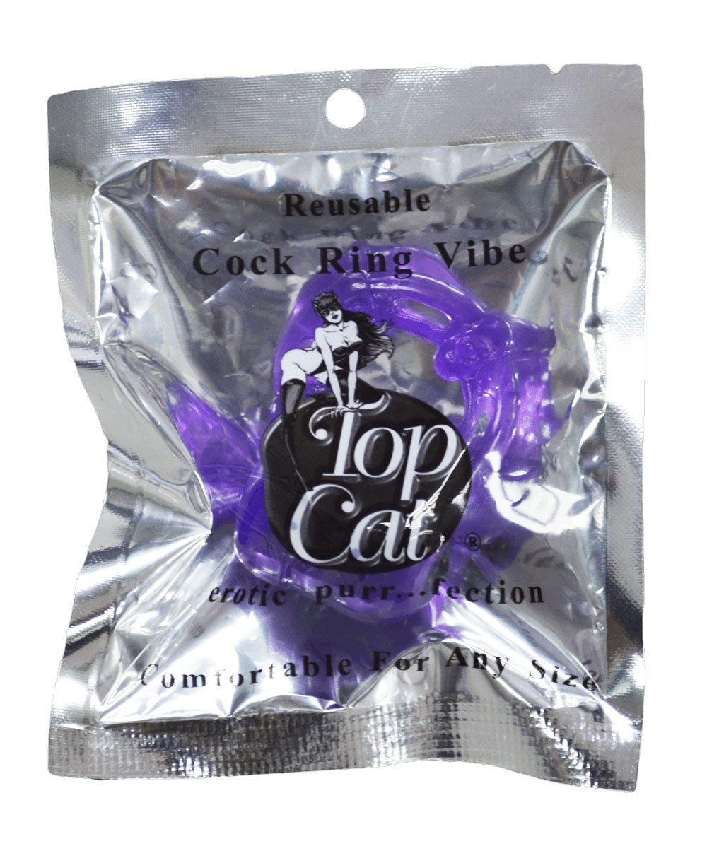 Top Cat Toys Reusable Vibrating Cock Ring – Purple