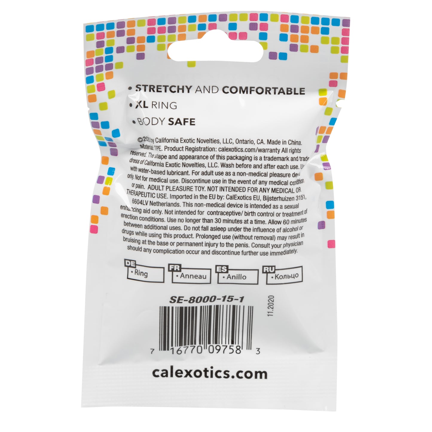 CalExotics Foil Pack X-Large Ring - Clear - Ultra-Thick Cock Ring