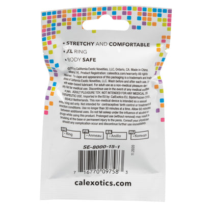 CalExotics Foil Pack X-Large Ring - Clear - Ultra-Thick Cock Ring