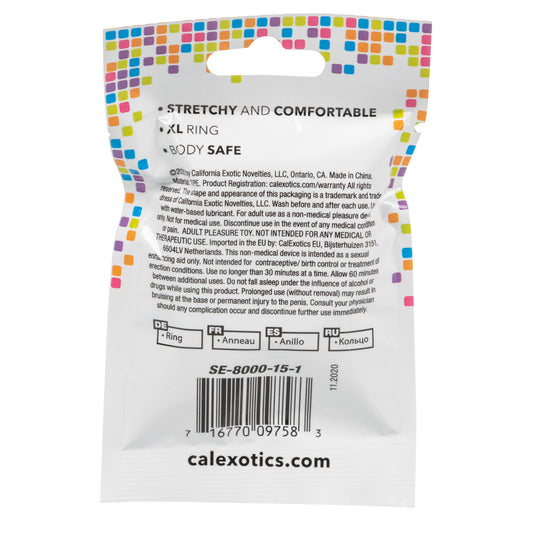 CalExotics Foil Pack X-Large Ring - Clear - Ultra-Thick Cock Ring