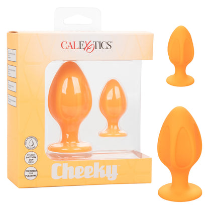 CalExotics Cheeky Anal Plug Set – Waterproof Silicone – Orange
