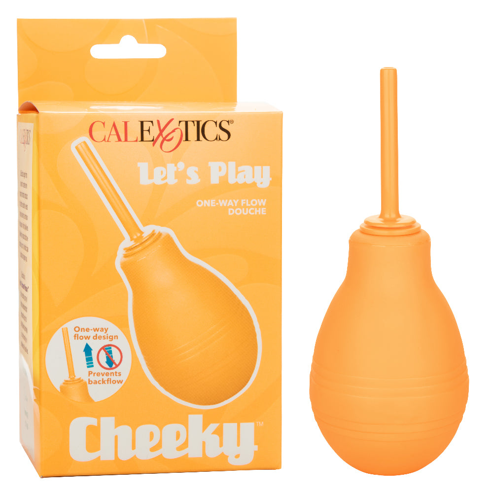 CalExotics Cheeky One-Way Flow Douche - Orange - Leak-Free Design