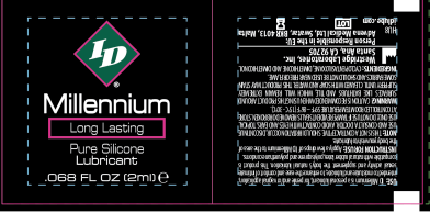 I.D. Lubricants Millennium 2ml Foil Jar Multi-Use Silicone Lubricant – Clear