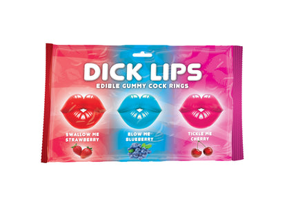 Dick Lips Edible Gummy Cock Rings – Multi Flavors