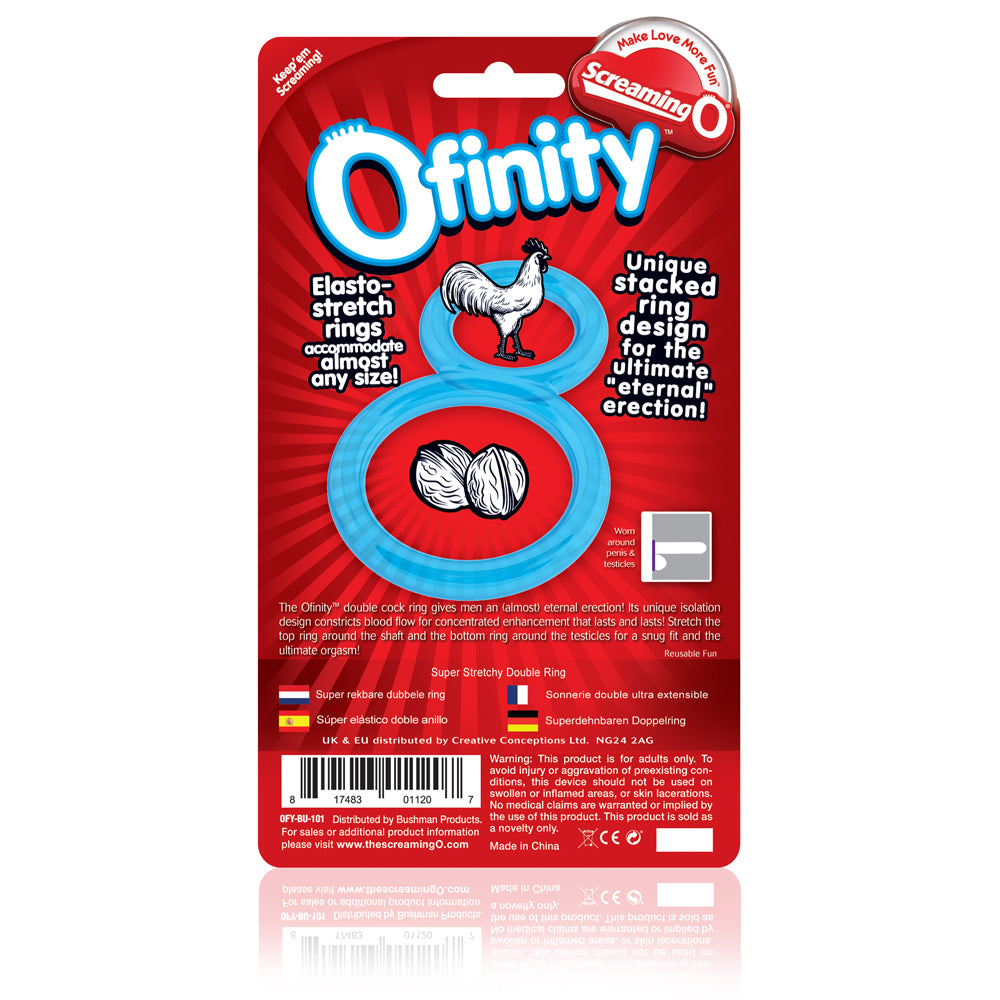 Ofinity Double Ring Erection Enhancer – Blue