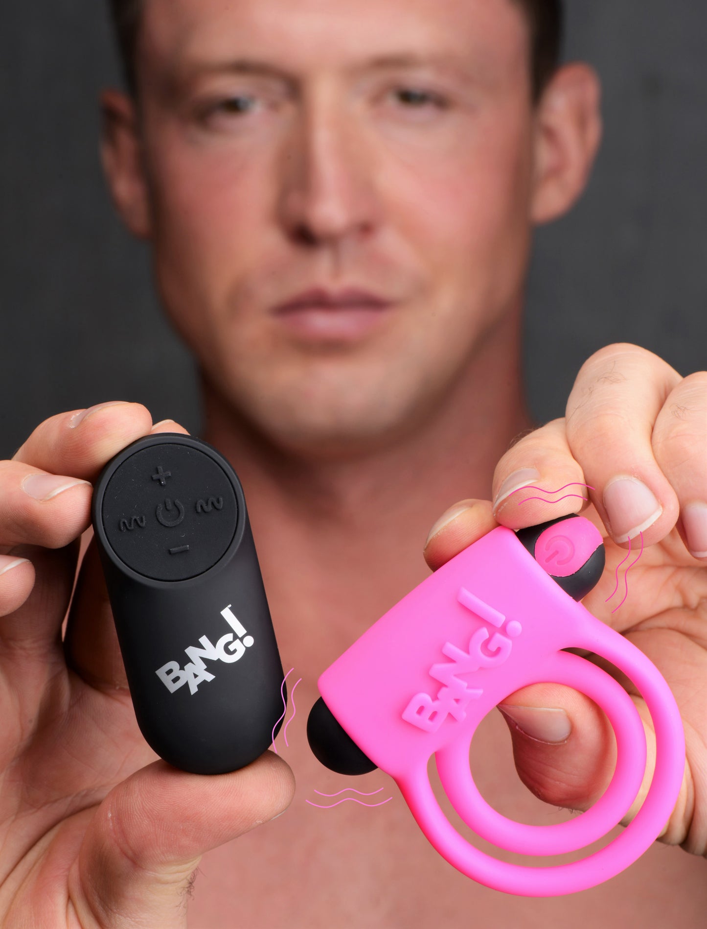 Bang Silicone Cock Ring and Bullet with Remote Control – Pink