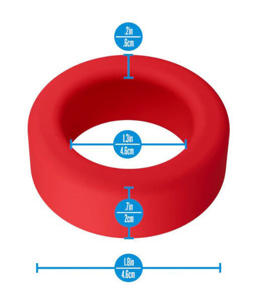 Blush Performance Plus Pursuit Cock Ring – Platinum-Cured Liquid Silicone, Red