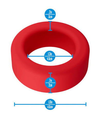 Blush Performance Plus Pursuit Cock Ring – Platinum-Cured Liquid Silicone, Red