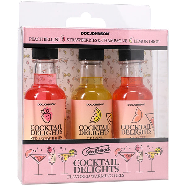 Goodhead Cocktail Delights 3 Pack – Peach Bellini, Strawberries Champagne, Lemon Drop