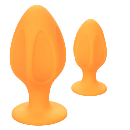 CalExotics Cheeky Anal Plug Set – Waterproof Silicone – Orange